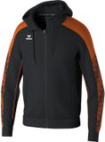 Erima Evo Star Trainingsjack Met Capuchon Kinderen - Zwart / Orange | Maat: 116