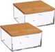 5five Set van 2x stuks sieraden/make-up houder/box - 9,5 x 5 cm - Kunststof - Transparant