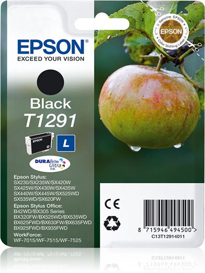 Epson T1291 DURABrite Ultra Ink Black Singlepack