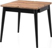 Syfax Atlantische Den Eettafel, uitschuifbaar, vierkant, geschikt voor 4-6 personen, 80 x 75 x 80 cm (160 cm uitgeschoven)