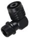 Ademregelaar - 2e trap, slangadapter - 90° bochtconnector - aluminium - duikaccessoire - noir