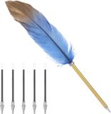 Generisch Schrijfpennen - 5 reservecartridges - School - Huwelijkscadeaus - Autografen - Kantoren - Zakelijke cadeaus - Blauw