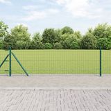 vidaXL Euro-hek met betonnen voetstuk 10 x 0,4 m PVC-coated staal mesh