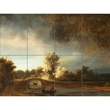 Artery8 Rembrandt De Stenen Brug XL Giant Paneel Poster (8 Secties)
