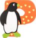Small foot Wooden Letter Animals P
