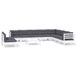 VidaXL 11-delige Loungeset met kussens massief grenenhout wit