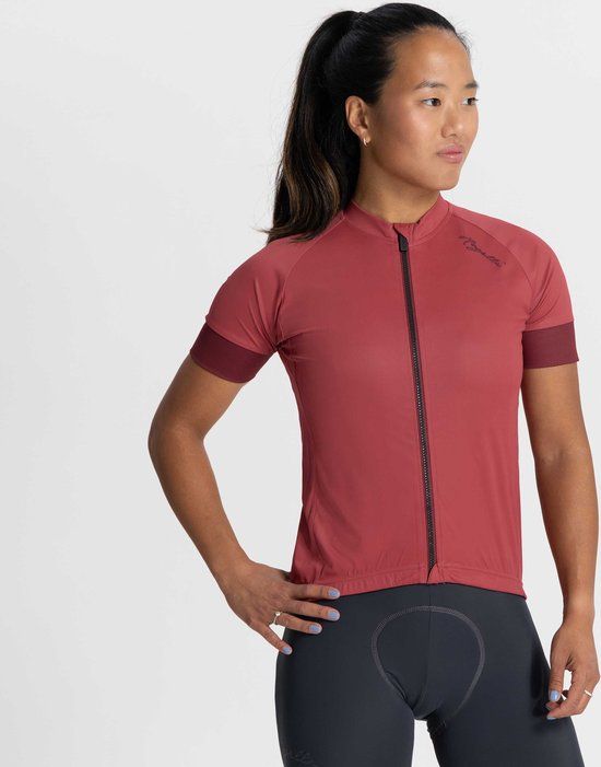 Rogelli Modesta Fietsshirt Dames - Korte Mouwen - Kersenrood - XS