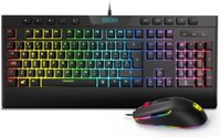 Krom Kalyos Keyboard with Gaming Mouse - RGB - Black - USB - Wired