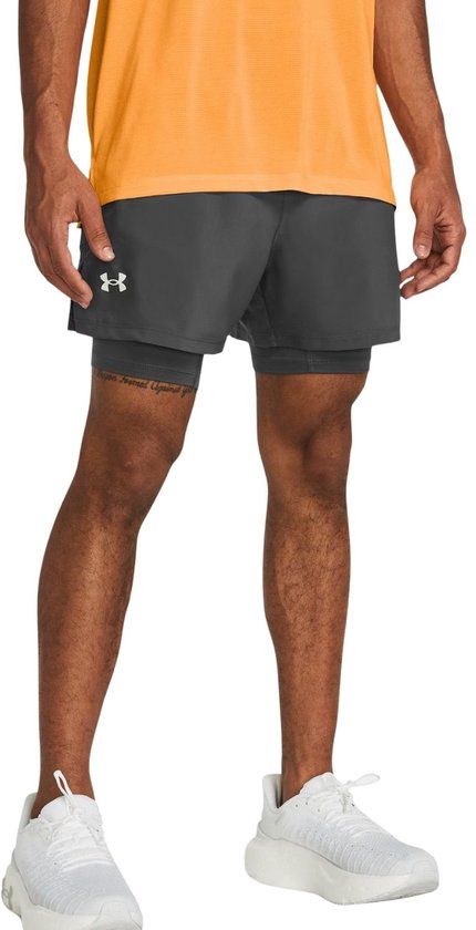 Under Armour UA LAUNCH 5'' 2-IN-1 SHORTS-GRY Heren Sportbroek