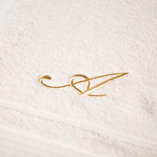 Caleffi Handdoek met gastendoekje van katoen, ivoorborduurwerk, 71416