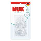 NUK First Choice Babyfles-spenen | 3+ maanden | Antikrampjes-voedingsfles-spenen | Siliconen | Medium | 2 stuks