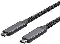 S-Impuls USB-C Ladekabel, USB C Stecker auf USB-C Stecker, 3.2, 100W PD, Textil, 1m