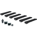 Mea - Pack De 6 : Caniveau Extérieur Avec Grille Passerelle Polyamide Classe B125 Park - Caniveaux Pour Terrasse, Piscine, Jardin - Largeur Utile 10cm