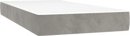 Matelas à ressorts ensachés medium 100x200x20 cm velours gris clair