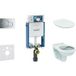 Geberit set voorwandinstallatie, closet Alpha met WC-zitting, bedieningsplaat Sigma01, glanzend chroom