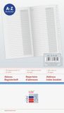 rido/idé rido/idé 7045790 Adres-registerboekje (voor zakagenda/plankalender/kijkkalender, 87 x 153 mm, kartonnen omslag)