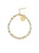 SINGULARU - Full Daylight Armband. Staal met 18Kt Goud Plating. Gekleurde Kristallen en Stalen Kralen. Sieraden voor Vrouwen