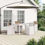 vidaXL Eettafel Set Wit en Taupe PP