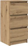 vidaXL Dressoir Artisanaal Eikenkleurig Hout 37,5x35x76 cm