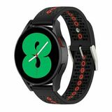 By Qubix Qubix Dot Pattern siliconen bandje - Zwart met rood - Geschikt voor Huawei Watch 5 - 46mm