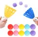 Set de lancer et de capture enfants - 2 paniers de lancer et 10 balles - Pour jardin, plage et fête