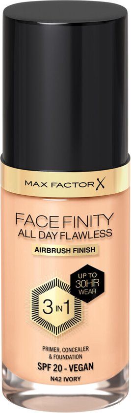 Max Factor Facefinity All Day Flawless Foundation - N42 Ivory 30ml