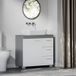 Vasagle Meuble de salle de bain avec lavabo intégré - 3 tiroirs - 2 compartiments - 30 x 70 x 64 cm - Panneau de particules gris et blanc