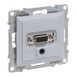 LEGRAND, SEANO HD15 aansluiteenheid + 3 mm jack, inzetstuk inclusief afdekking, schroefklemmen, kleur: aluminium, 765260