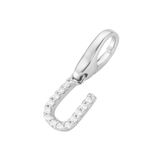 Giorgio Martello Milano Giorgio Martello Zilveren Bedel met stenen | Letter U | Gerhodineerd zilver 925