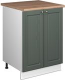 Vicco Wastafelkast Fame-Line, Groen-Goud Landhuis/Wit, 60 cm