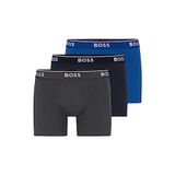 BOSS Set van 3 boxershorts voor heren, True Blue/Sky Captain/smeedijzer, L
