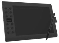 Merkloos Tekentablet 10 inch grafische tablet met 8192 drukniveaus en 12 sneltoetsen