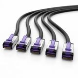 1aTTack.de Cat6a Zeer flexibele LAN-kabel 5x 5m RJ45 10 Gb/s zwart