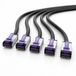 1aTTack.de Cat6a Zeer flexibele LAN-kabel 5x 5m RJ45 10 Gb/s zwart