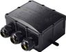 TRU COMPONENTS Spuitbus IP68 waterdicht, 4 ingangen, 0,5-4,0 mm² TC-14745292 Zwart