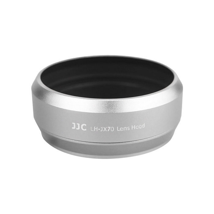 JJC LH-JX70 Fuji Adapterring met Zonnekap - Zilver