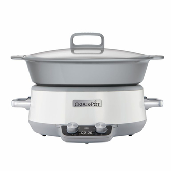 Crock-Pot CSC027X - Elektrische Sudderpan - 6,0 liter - Wit, Roestvrijstaal