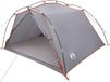 vidaXL Tente tunnel - 4 personnes - Gris et Orange
