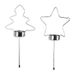 Riffelmacher & Weinberger 10156 Adventssteker voor theelichten Ster/boom soort metaal Zilver 11x24 cm