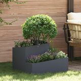 vidaXL Plantenbak Antraciet 60 x 60 x 50 cm
