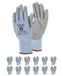 TK Gloves Shark Blue 12 paar snijvaste, gebreide handschoenen van ultrasterke polyethyleenvezels (HPPE)