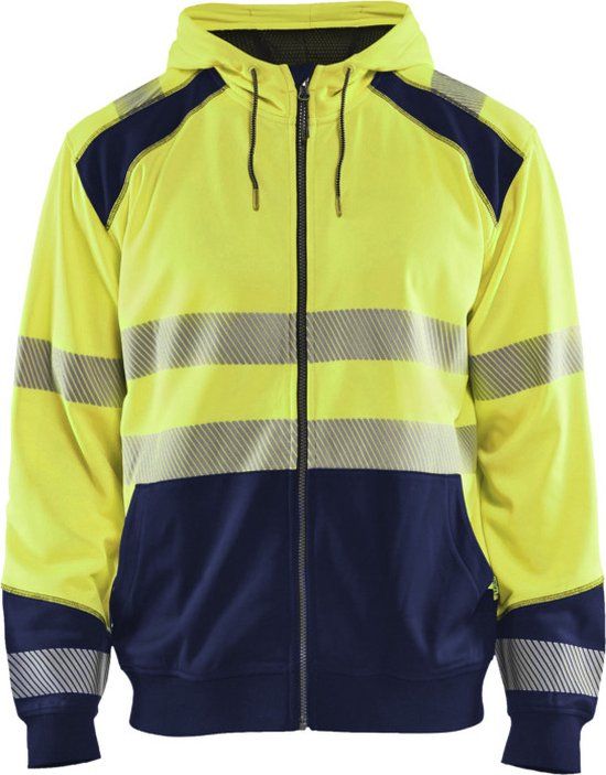 Blåkläder Hooded sweatshirt High Vis 3546-2528 - High Vis Geel/Marineblauw - L