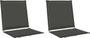 vidaXL - Coussin d'assise et coussin de dossier - Polyester - Anthracite - 47 x 45 x 2 cm