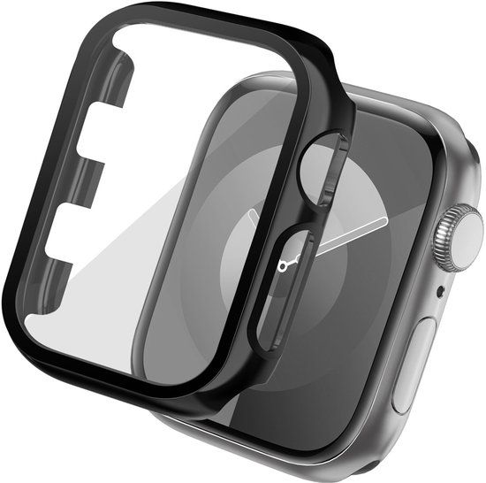 imoshion Ploonk Screenprotector - Geschikt voor Apple Watch 1 / 2 / 3 - 38 mm - Full Cover Hard Case / Beschermend Hoesje - Zwart