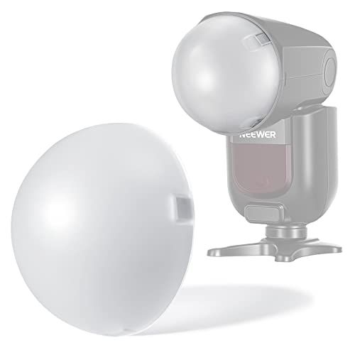NEEWER Magnetische Dome Diffuser voor Ronde Hoofd Speedlite Flash, Magnetisch Bevestigd Flash Dome Light Modifier voor Z2 Z1 Speedlite, M12