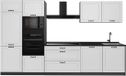 Vicco Complete keukeneenheid R-Line, Wit landelijk/Antraciet, 340 cm zonder werkblad