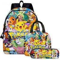 Rugzak SZSMART MODEL Pokemon Driedelige Studenten Set