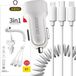 Dudao Chargeur de voiture 2x USB 2.4A + câble 3 en 1 Blanc