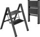 StarTech Aluminium Opklapladder - 2 Treden - Zwart