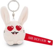 NICI Sleutelhanger konijn "Love you!" rood 5cm